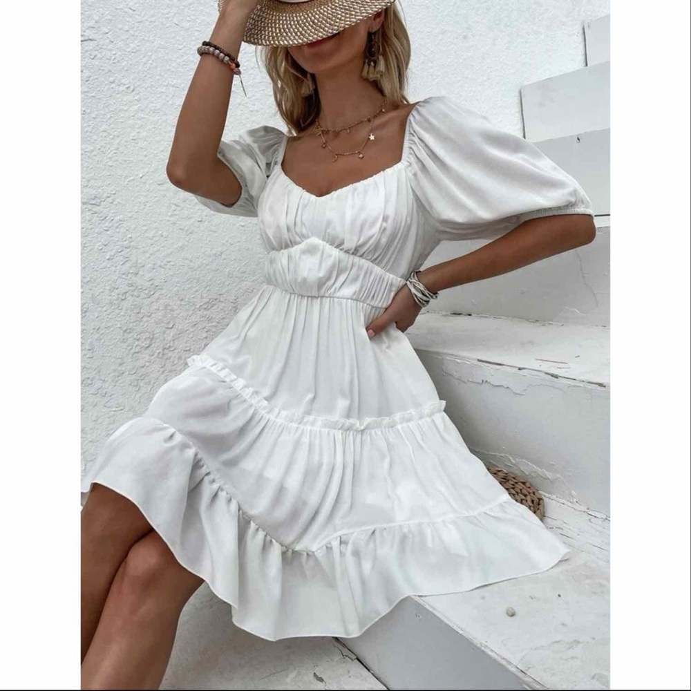 Sweetheart neck boho dress - Picture 4 of 7